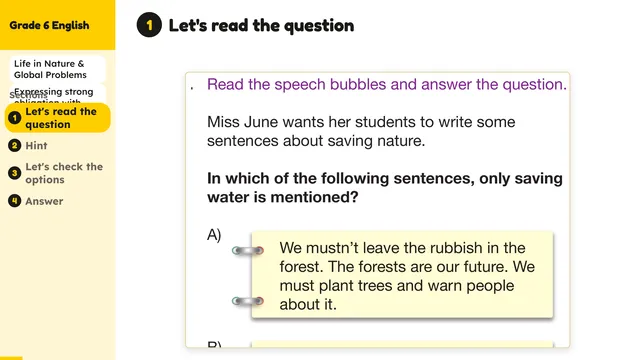Beyond English 6 Test Book Test 1269235 Soru 7