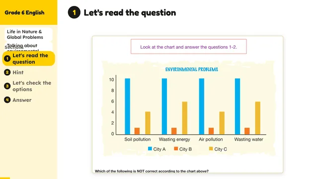 Beyond English 6 Test Book Test 1269236 Soru 1
