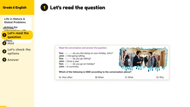 Beyond English 6 Test Book Test 1269236 Soru 4