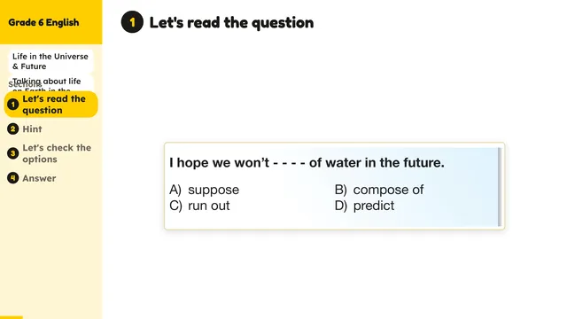 Beyond English 6 Test Book Test 1269237 Soru 3