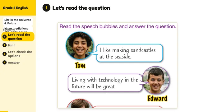 Beyond English 6 Test Book Test 1269238 Soru 1