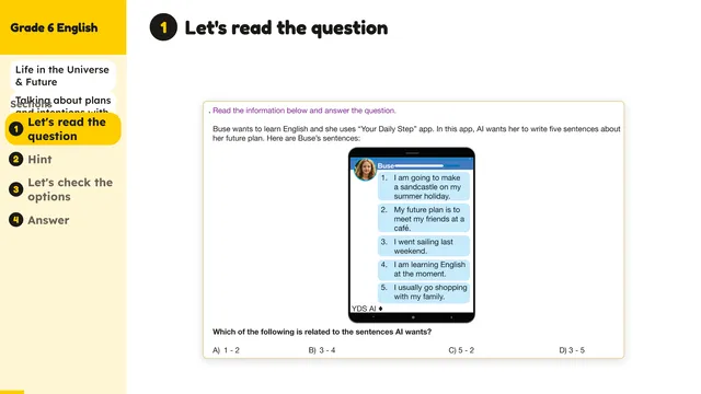 Beyond English 6 Test Book Test 1269238 Soru 10