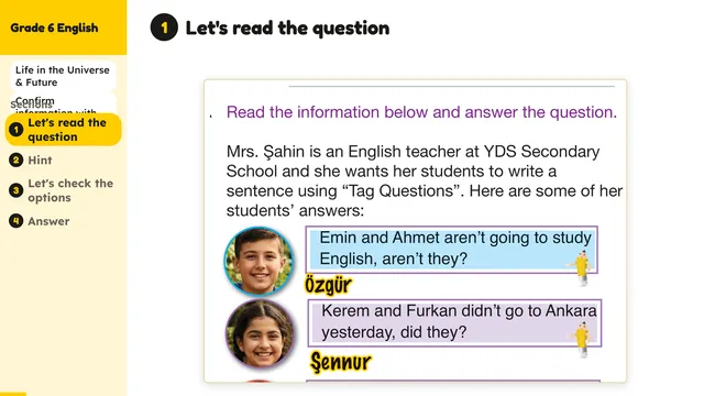 Beyond English 6 Test Book Test 1269238 Soru 3