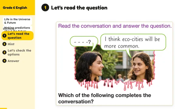 Beyond English 6 Test Book Test 1269238 Soru 6