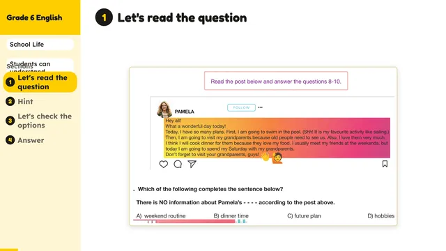 Beyond English 6 Test Book Test 1269239 Soru 10