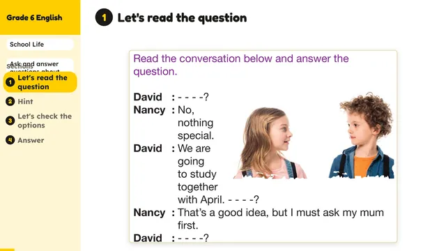 Beyond English 6 Test Book Test 1269239 Soru 2
