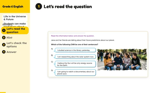 Beyond English 6 Test Book Test 1269239 Soru 7