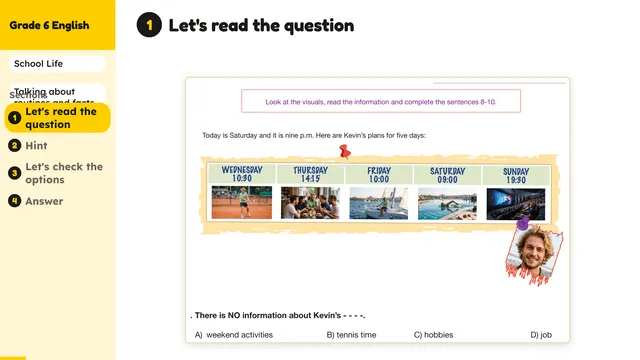 Beyond English 6 Test Book Test 1269240 Soru 10