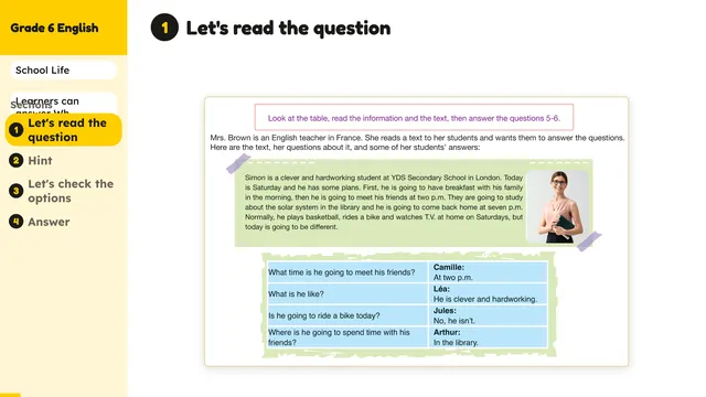 Beyond English 6 Test Book Test 1269240 Soru 5