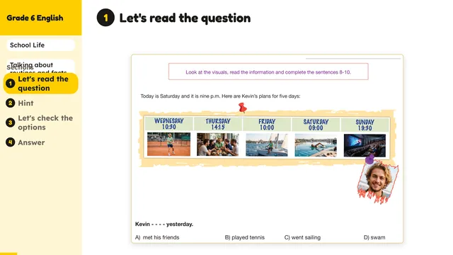 Beyond English 6 Test Book Test 1269240 Soru 9