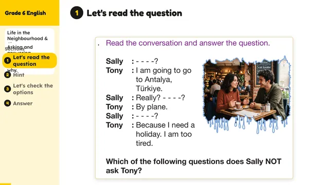 Beyond English 6 Test Book Test 1269241 Soru 2
