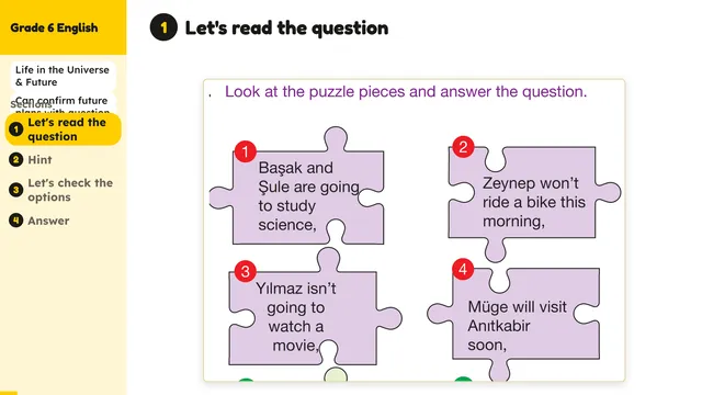Beyond English 6 Test Book Test 1269241 Soru 6