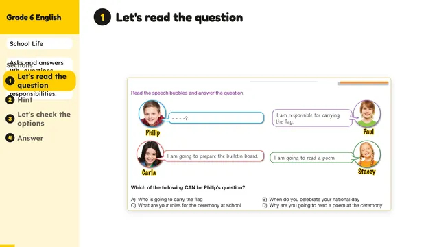 Beyond English 6 Test Book Test 1269242 Soru 1