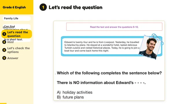 Beyond English 6 Test Book Test 1269242 Soru 10