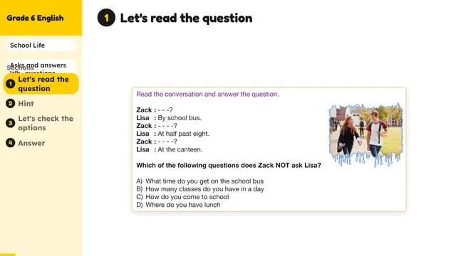 Beyond English 6 Test Book Test 1269242 Soru 2