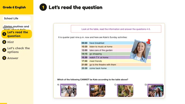 Beyond English 6 Test Book Test 1269242 Soru 5