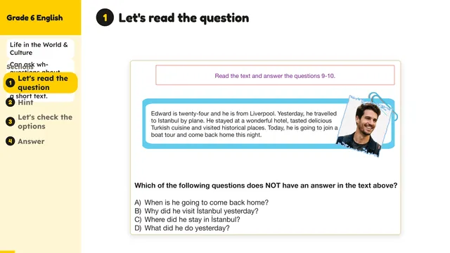 Beyond English 6 Test Book Test 1269242 Soru 9