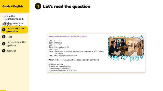 Beyond English 6 Test Book Test 1269243 Soru 4