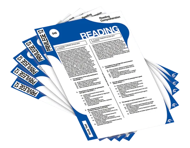 Reading Worksheets - Privilege Grade 12