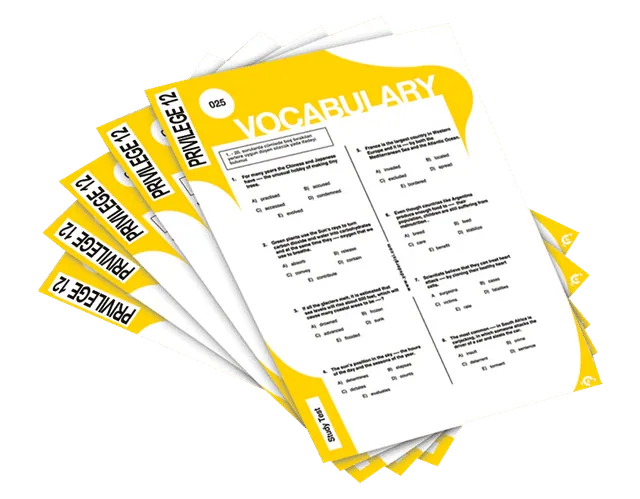Vocabulary Worksheets - Privilege Grade 12