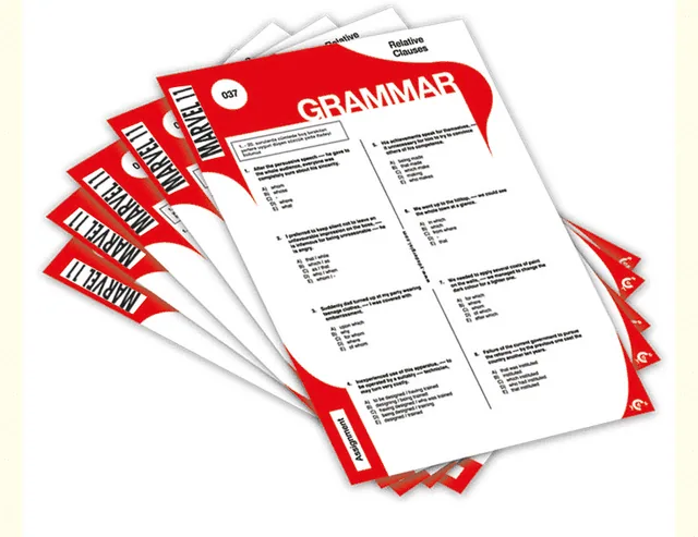 Grammar Worksheets - Marvel Grade 11