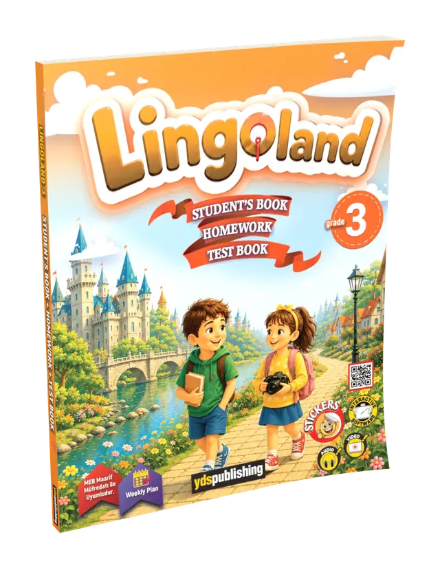 Lingoland Grade 3 - Haftalık Planlı & Maarif Modele Uygun İngilizce Ders Kitabı