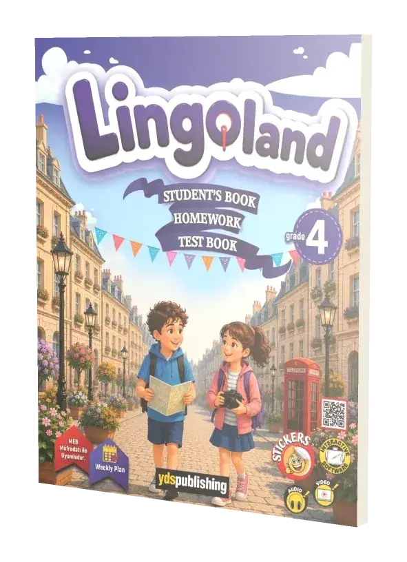 Lingoland Grade 4 - Haftalık Planlı & Müfredata Uygun İngilizce Ders Kitabı